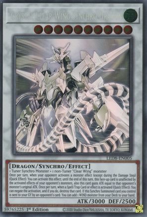 Crystal Clear Wing Synchro Dragon [LED8-EN005] Ghost Rare